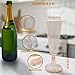 GQYJENTLX Champagne Flutes Plastic,25 Pack Disposable Champagne Glasses,Clear Stemless Shot Cocktail Martini Wine Glasses,New Years Party Wedding Birthday Decorations Water Juice Drinking Cups