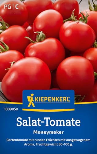 Kiepenkerl Salat-Tomatensamen Moneymaker 1009050 - Gartentomate - runde Früchte - ausgewogenes Aroma - 80-100g - Saatgut Samen Gemüse Tomatenpflanze