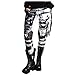 Gothic Hose high Waist für Damen Skinny Leggings Punk Style Destroyed Slim fit Hosen darkwear Hippie Streetwear schwarz Pants