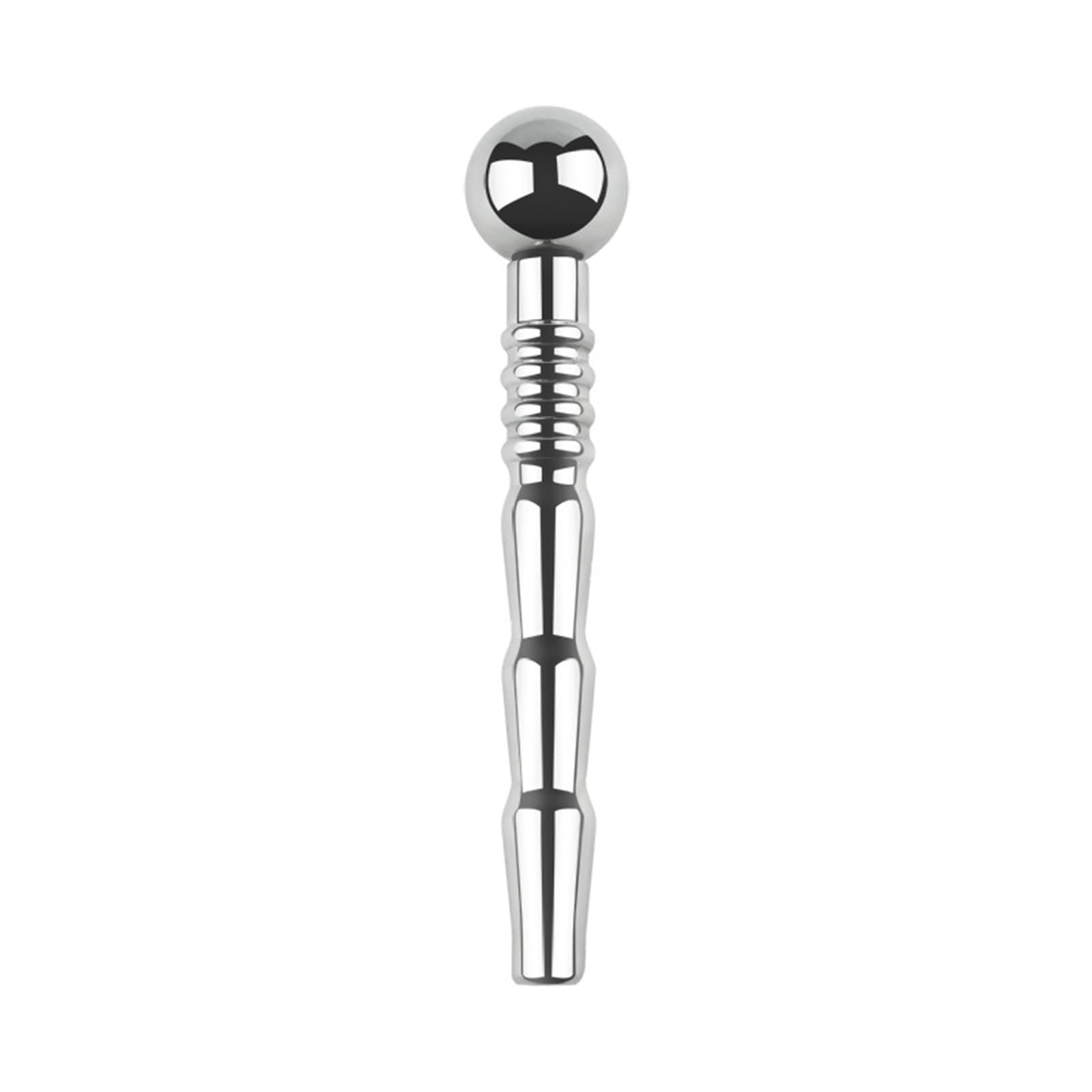 Plug uretrale in metallo con suoni uretrali Dilatatori uretrali cavi a sfera Plug per pene Giocattolo per massaggio con bastoncino per occhi di cavallo