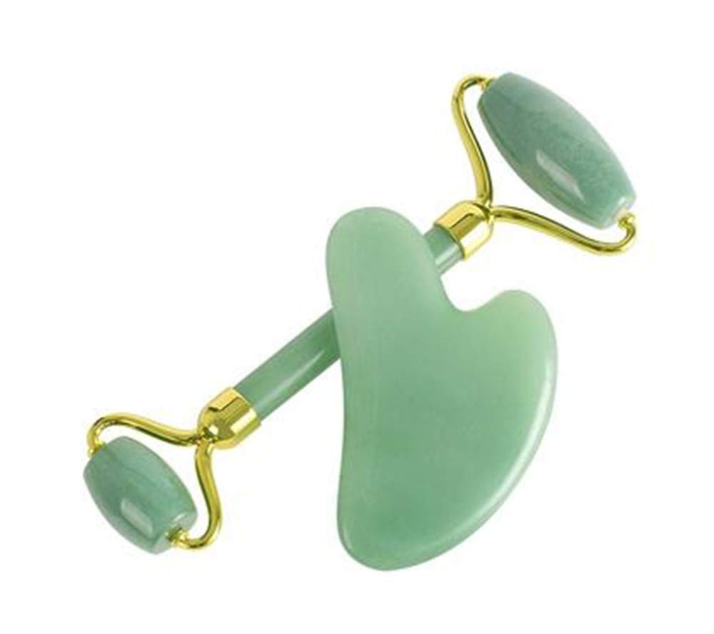 Rodillo De Jade Para La Cara HIDARLING 100% Natural Cuarzo Masaje Antienvejecimiento Rodillo Facial Con Gua Sha Raspado Masaje Conjunto De Herramientas Para Adelgazar Curación Rejuvenecimiento Belleza