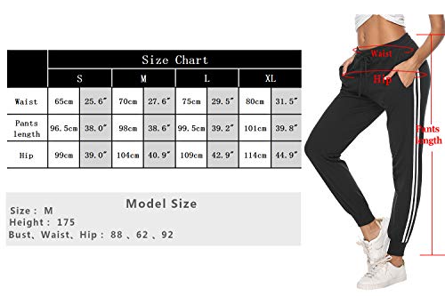 Hawiton Women Active Pants Drawstring Yoga Jogger Workout Sportwear Sweatpants with Pockets Blue
