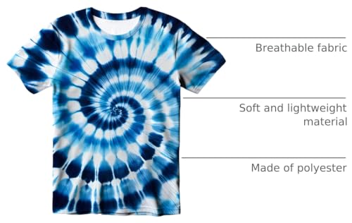 Image of Kids Tie Dye T-Shirt, Children Tie Dye Short Sleeve Tee Shirt for Kids