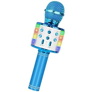 Wireless Microphone Portable Karaoke Machine, 5-in-1 Karaoke Machine Handheld Mic Speaker Player Recorder with…