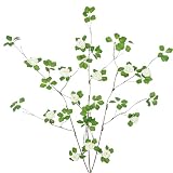ACRYCS 3 Pcs Artificial Greenery Stems Plants with White Roses Flowers 29.5" Faux Branches for Vase Filler Fake Ficus Twig Plants for Home Office Party Wedding Shop Spring Summer Fall Decoration
