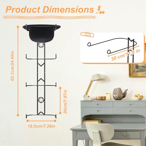 Simaixing Cowboyhut-Organizer-Aufhänger für die Wand, Westernhutständer, Wandmontage, mit dekorativem Stern, Metall-Cowboyhuthalter für Western, Cowboy, Strand, Fedora, Sonnenhüte (schwarz), 4 Stück