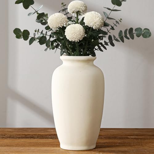 Beige Ceramic Vase-Boho Decorative Vase,Terracotta Tall Vases Dec...