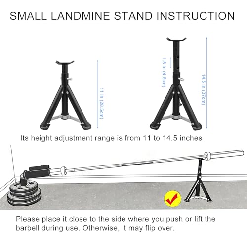 Image of Viking Press Landmine Handle for 2-Inch Barbell, Hack Squat T-Bar Row Attachment Strength Training Accessories, Shoulder Press Landmine Attachment Equipment