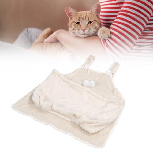 Avental Macio e Respirável para Carregar Gatos, Bolsa de Avental Bege Coral, Estilingue para Gatinho