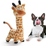 Nocciola Twistable Giraffe Pup Dog Toy, Stuffed Plush Dog Toy for Small Medium Breeds, Interactive Tug of War Dog Toys, Soft Crinkle Puppy Dog Toy to Keep Them Busy
