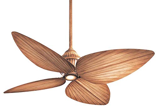 Minka-Aire F581-BG Downrod Mount, 4 White / Cream Blades Ceiling fan with 52 watts light, Bahama Beige