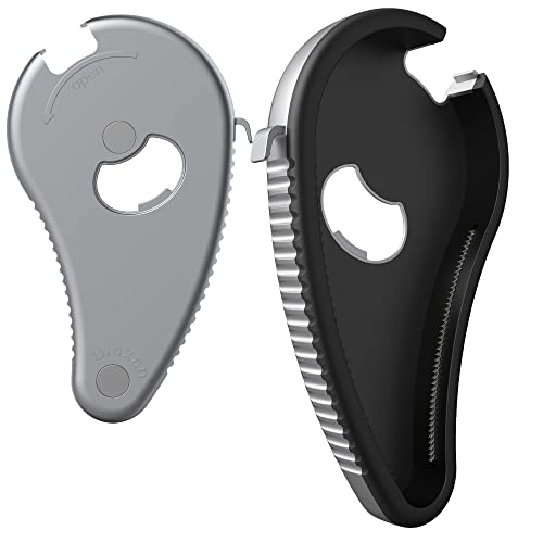 Multifunction Bottle Opener:open Water Jar Soda Beer Bottles,Twist Off Screw Caps,Lid Seal Remover,Pull Tab Can Opener,Magnet Cap Catcher,For Weak Hands,Seniors With Arthritis,Elderly,Women (Silver) #TOP26