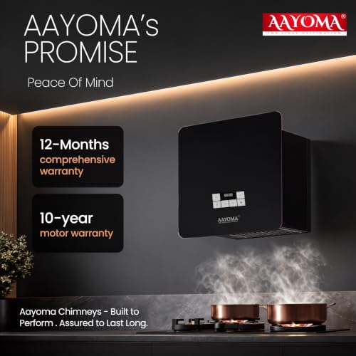 Image of Plug N Play BLDC 60cm 1400 m3 /hr Ductless Autoclean Kitchen Chimney | Baffle + Multi Stage Air Filter | Touch+Motion Sensor | BLDC | 10 Speed Levels | 10 Year Motor Warranty | Pan India Service