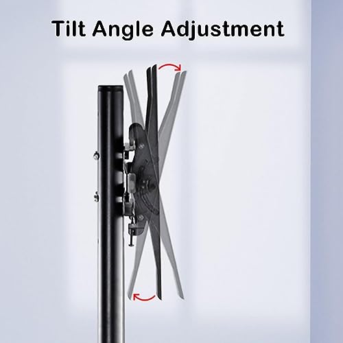 Soporte de TV móvil con ajuste de altura y ruedas para pantallas 32-70 pulg miniatura 3
