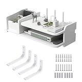 Catekro, Mueble de TV para pared, estantes de PVC de gran capacidad para módem o reproductor de DVD, 40 x 20 x 12,5 cm