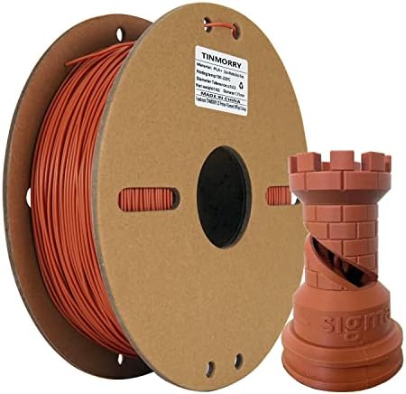 Matte PLA+ Filament 1.75mm, TINMORRY 3D Printer Filament with Cardboard Spool, 1KG, Black
