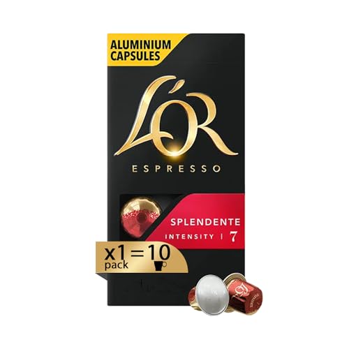 L'Or - Capsule Caffè Espresso Splendente - Compatibili con Macchine Nespresso®* original - 10 Capsule in Alluminio - Intensità 7