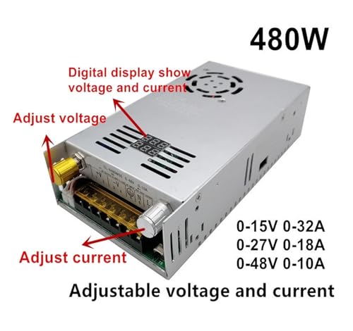 Alimentation à découpage 480W 0-80V à affichage numérique pour ajustement précis