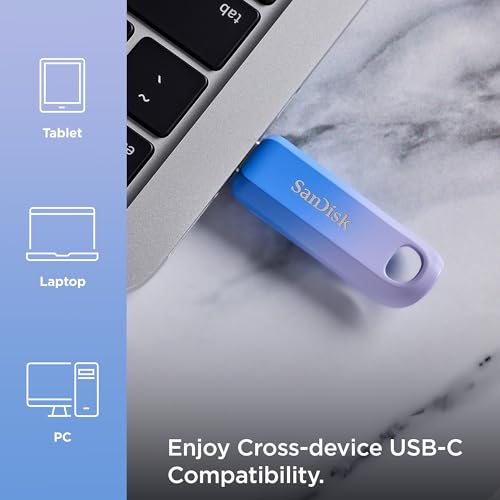 Image of SanDisk 256GB Creator USB-C Flash Drive - Up to 400MB /s, USB Type-C - Compatible with Laptops and Tablets -3 Months of Adobe Lightroom Included - SDCZ75C-256G-G46