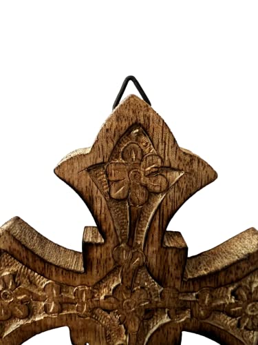 Iconsgr Handmade Wooden Holy Orthodox Religious Wood Carved Wall Cross Christ Crucifix Athos 85 #TOP4