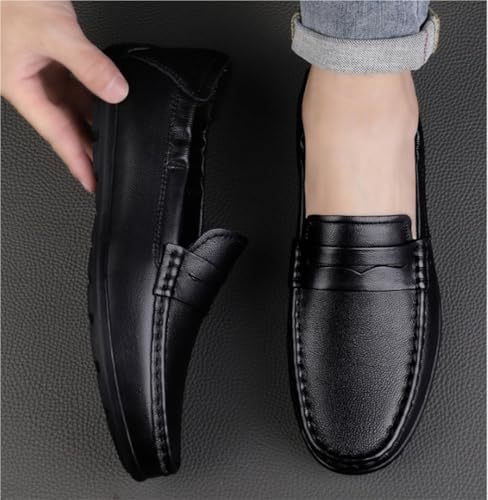 Men's Loafers Shoes Vegan Resistant Lightweight Fashion Party Slip On Leather Stitching Details Loafers4