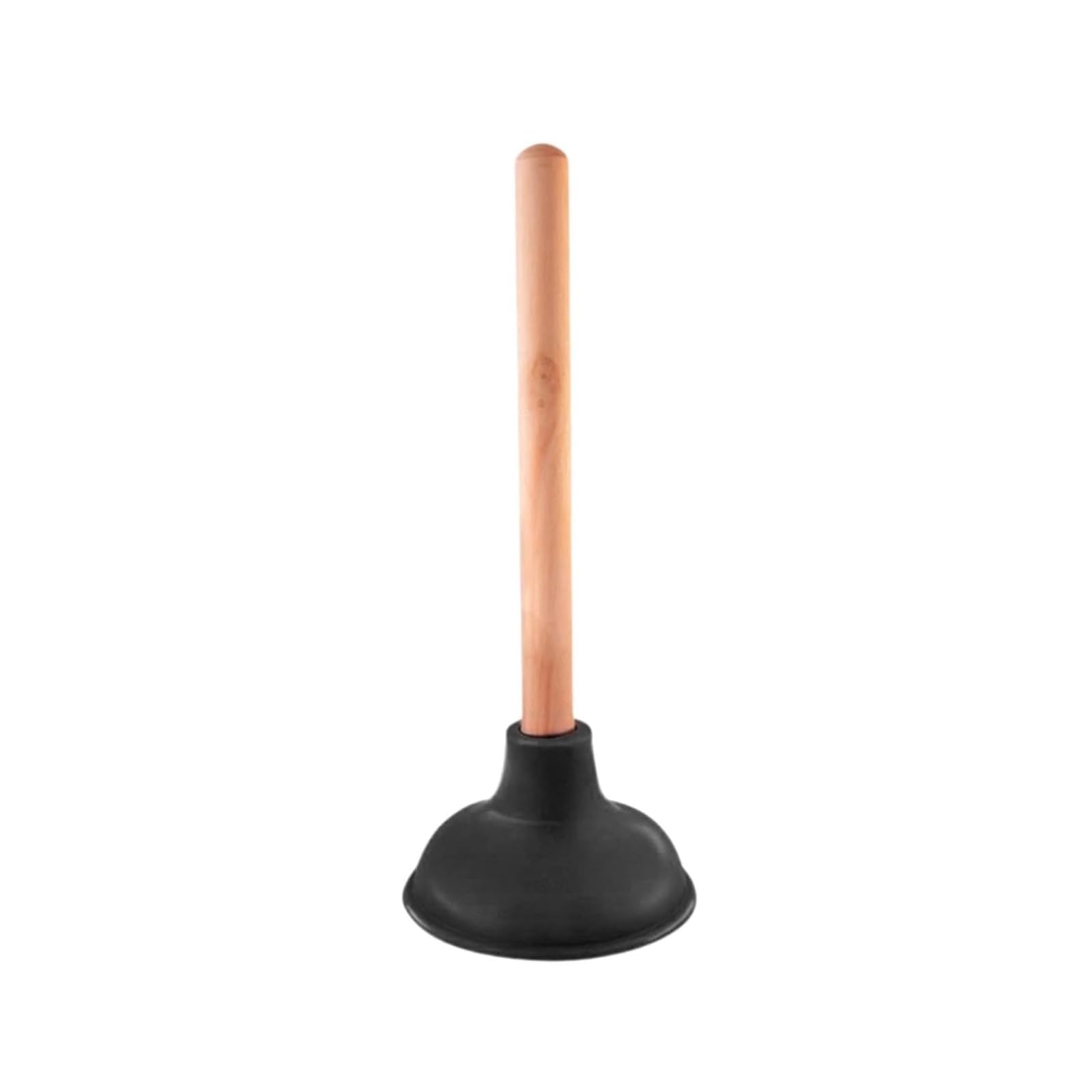 Msquare 1Pcs Rubber Plunger, Solid Wooden Handle, Drain Cleaner For Toilets, Wash Basins, Kitchen Sinks, Bathrooms, And Household Plumbing (1Pcs)