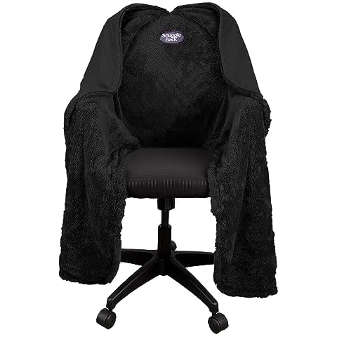 The Original Office Chair Blanket by SnuggleBack; Cozy Comfy Office Desk Chair Wrap Attaches for Convenient Heat and Hands-Free. Stay Warm In The Winter or Summer. Sherpa Fur Lining Cover