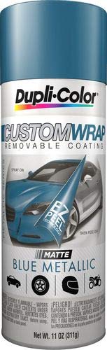 Dupli-Color ECWRC8327 Custom Wrap Removable Metallic Coating, Blue Metallic, 11 oz.