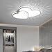 Moderna Plafoniera LED - Lampada da Soffitto a per Soggiorno, Doppio Cuorecristallo Design Lampade Soffitto Camera da Letto, Paralume in Acrilico Ragazzo Ragazza Gioventù Stile Lampada da Soffitto
