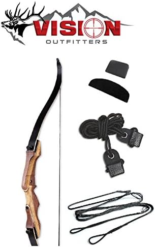 Samick Sage Recurve Bow w/ Vision Outfitters STRINGER - NEW IMPROVED "SAGE 2" MODEL available - SEARCH B01M9JX3JF (40#, Right Hand)