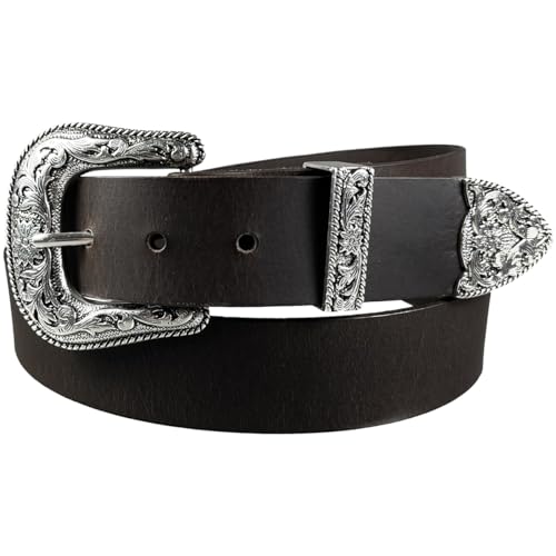Zelikovitz Brown Buffalo Western Belt - 1.5