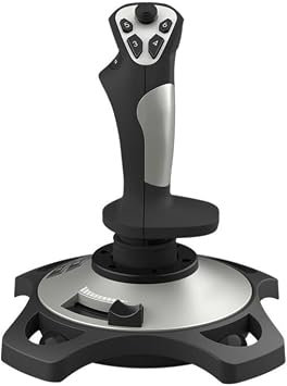 Joystick for Flight Simulation on For PC with Integrated Hat Switch and Rudder Functionality for Complete Aircraft Control