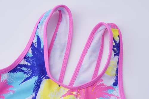 Image of Akokvlar Girl One Piece Swimsuit with Skirt Bathing Suit Swimwear 3-16Y