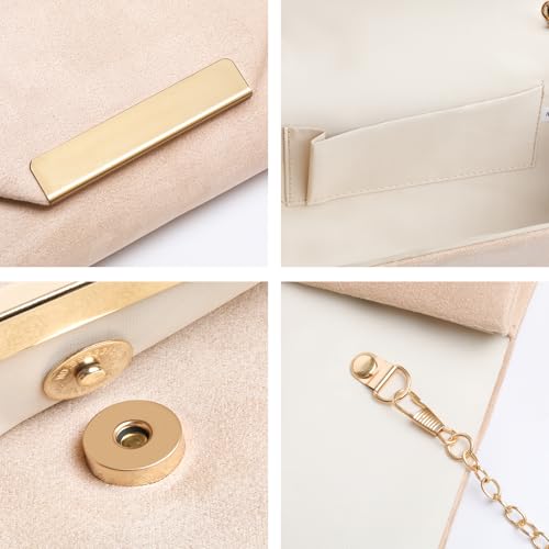 Image of Clutch Purses for Women Evening Bag Faux Suede Formal Party Wedding Cocktail Prom