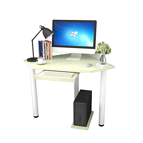 Preisvergleich Produktbild Laptopständer DD Computertisch, Eckschreibtisch, Eck- / Ecktisch gebogener Schreibtisch / Studiertisch Mit Tastaturunterstützung -Werkbank (Farbe : White Maple)
