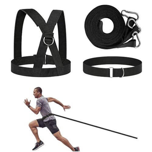 OYINDIZ Sled Workout Equipment, Harness Set for Training Outdoor, Tire Pulling Fitness Resistance Full Body Physical Exercise Football Men and Women