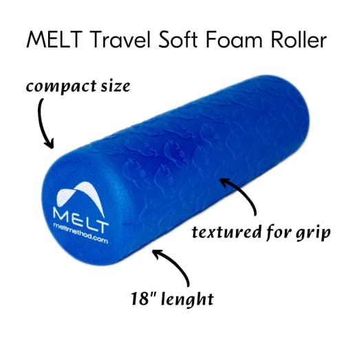 18 Inch Travel Soft Foam Roller, Blue, Exercise-Foam-Rollers, Mobility Improvement, Latex Free - Image 3