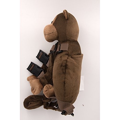 Berhapy 2 in 1 Monkey Toddler Safety Harness Backpack Children's Walking Leash Strap (Super soft monkey)