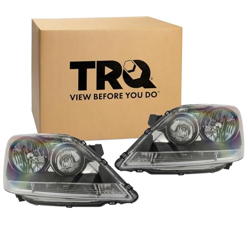 Image of TRQ 2 Piece Headlight Assembly Set Driver & Passenger Side Compatible with 2008-2010 Honda Odyssey HO2502136 HO2503136