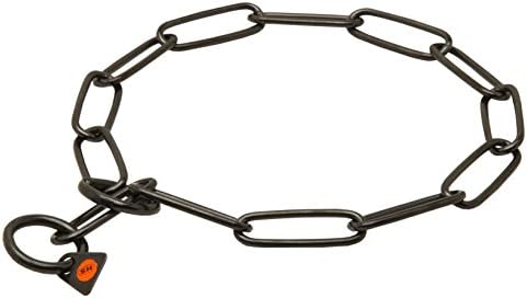 Herm Sprenger Black Stainless Steel Chain Collar for Golden Retriever with Long Links - 3 mm x 23 Inches