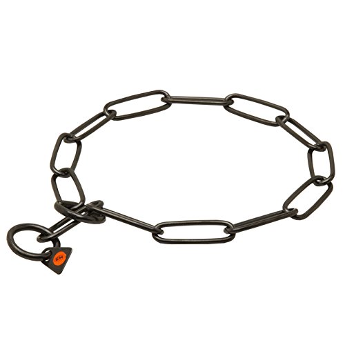 Herm Sprenger Black Stainless Steel Chain Collar For Golden Retriever With Long Links - 3 Mm X 23 Inches #TOP3