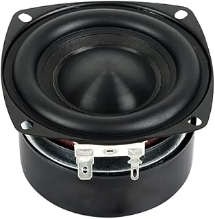 CHOOYO 3 Inch Woofer HiFi Speaker Black Diamond Alumina Ceramic Cap Subwoofer Speakers DIY Accessory for Home Theater 1PC (Color : Square 4OHM)