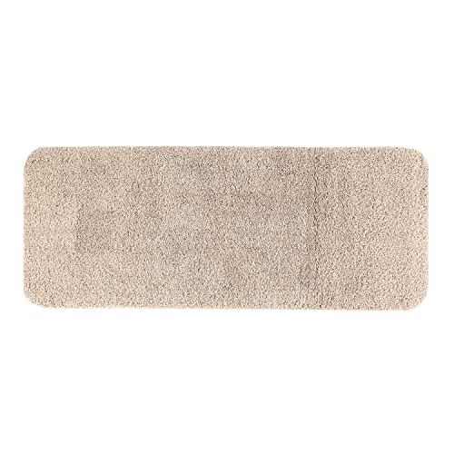 Image of Obsessions Ultra-Absorbent Quick-Dry Bath Runner | 1400 GSM Polyester | Soft, Non-Slip & Fast-Drying Bathroom Rug for Safety & Comfort | 60 x 150 cm | Light Beige
