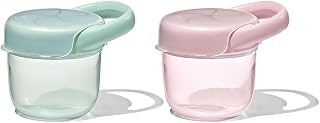 OXO Tot Snack Cup with Lid, 2-Pack, Opal, Blossom