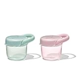 OXO Tot Snack Cup with Lid – 2 Pack, Opal and Blossom