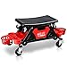 Produktbild CCLIFE Werkstatthocker Werkstatt Rollsitz, 860×320×330 mm, Tragfähigkeit 180 kg, Garagenhocker mit Ablagen und Abnehmbarer Sitzfläche, fixierbare Räder