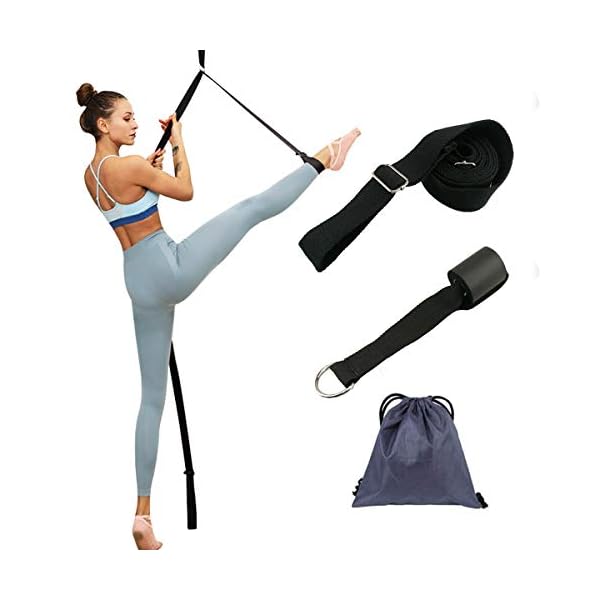 Libar-Adjustable-Leg-Stretcher-Easy-Install-on-Door-Strap-Stretching-Fitness-Band-with-Carry-Bag-for-Yoga-Cheer-Ballet-Dance-Gymnastics-Trainer-Stretching-Equipment Libar Adjustable Leg Stretcher, Easy Install on Door Strap Stretching Fitness Band with Carry Bag for Yoga Cheer Ballet Dance Gymnastics Trainer Stretching Equipment (Black)