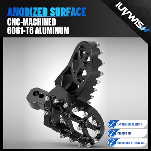 Image of Dirt Bike Foot Pegs Footpegs Rest Pedal CNC for MX 650 500 MX650 MX500 SX500 MX350 Electric Dirt Bike Black