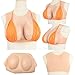 SooTTBE Fake Boobs Silicone Breastplate Round Neck Style B-G Cup Realistic Breast Breastforms for Crossdresser Male to Female,Color 3,Silicone Cup`D