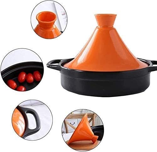 Cosy Trendy Ceramic Moroccan Tagine Pot Lead Free Ceramic Tagine Pot For 2-4 People Different Cooking Styles 22.5.27 #TOP4